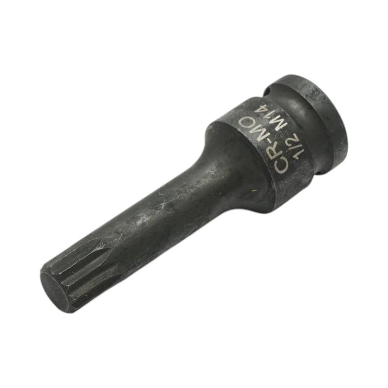 Bussola a inserto XZN (Spline) per avvitatori a impulsi M14, 78 mm, attacco quadro 1/2", Cr-Mo Breckner Germany