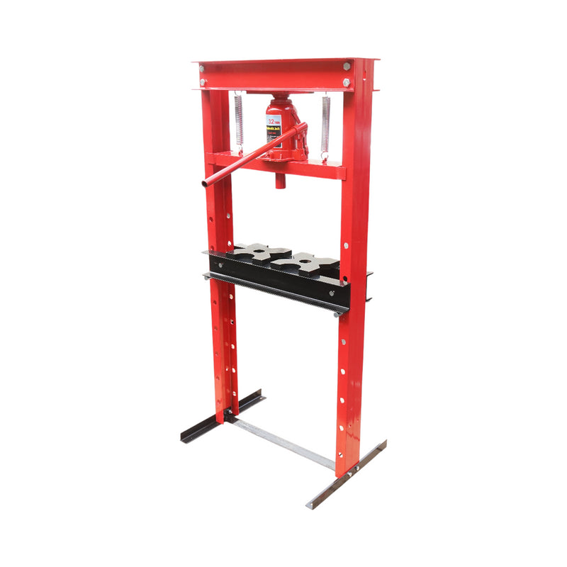 Pressa idraulica 32T, apertura regolabile 50-1050mm, corsa pistone 0-140mm