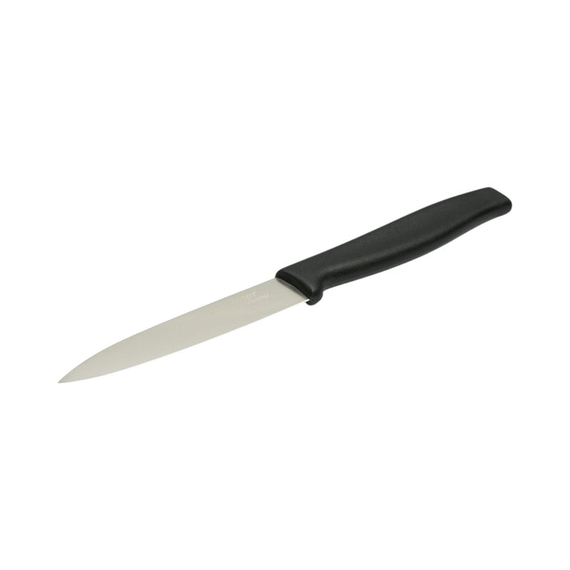 Coltello da pelatura 10 cm, lama in acciaio 5Cr15MoV, manico in PP nero. Breckner Germany