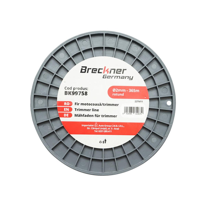 Filo per decespugliatore 2 mm x 365 mt, Filo tondo per decespugliatore, Filo Breckner Germany