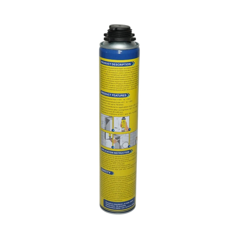 Schiuma poliuretanica (PU) ad alta resa e a bassa espansione per l'installazione di porte e finestre, 750 ml