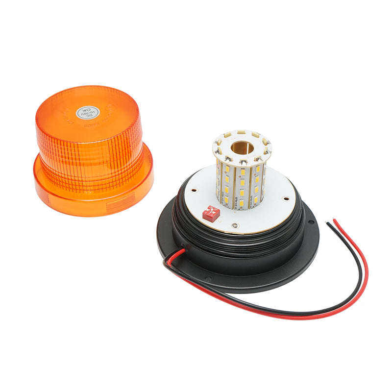 Lampeggiante a LED 10-30V a 3 funzioni, fissaggio a 3 viti, IP65