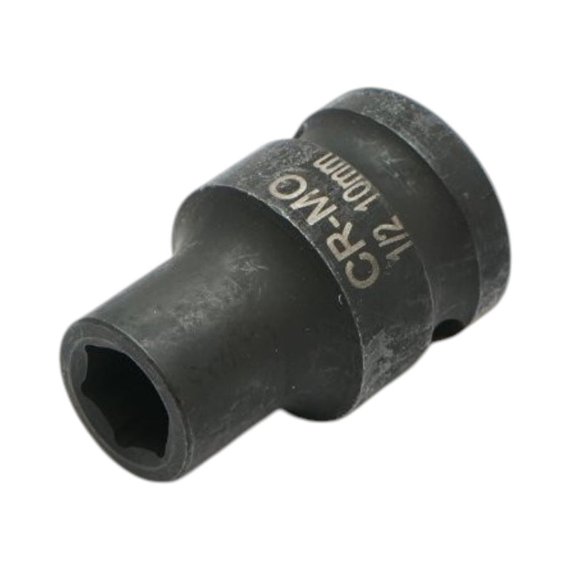 Bussola a impatto da 10 mm, lunghezza 38 mm, attacco quadro da 1/2", acciaio al cromo-molibdeno (Cr-Mo) Breckner Germany