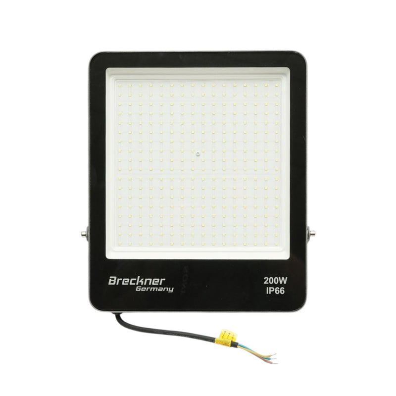 Proiettore LED 200W, 220V, 6500K, 18000lm, fascio largo, 325x270x32mm, IP66 Breckner Germany