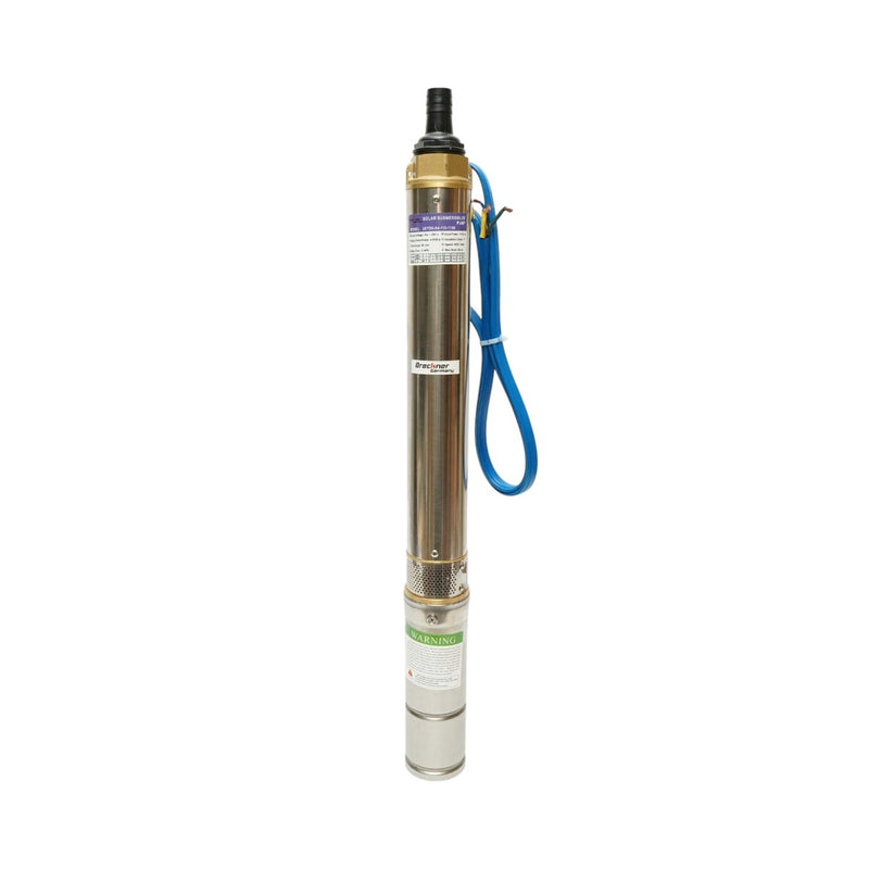 Pompa sommersa solare per acqua in acciaio inox, 1100 W, 110 V, Ø76 mm, portata 6 m³/h, motore Brushless, controller MPPT, prevalenza 84 m, modello 3SYD6-84-110-1100 Breckner Germany