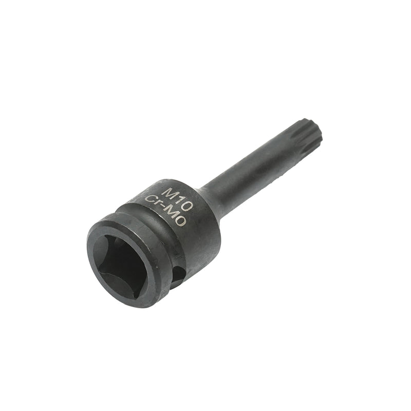 Chiave a bussola a percussione scanalata M10, 78 mm, 1/2 quadrato Cr-Mo