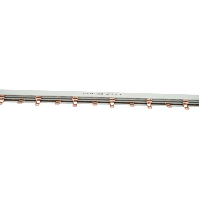 Pettine di collegamento (busbar) monofase 1 m, 2P, 63 A, 56 moduli, per l’alimentazione di interruttori automatici Longroad