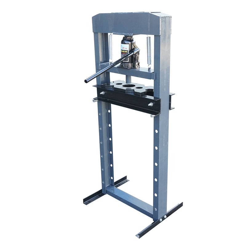 Pressa idraulica 20T, apertura regolabile 30-950mm, corsa pistone 0-120mm