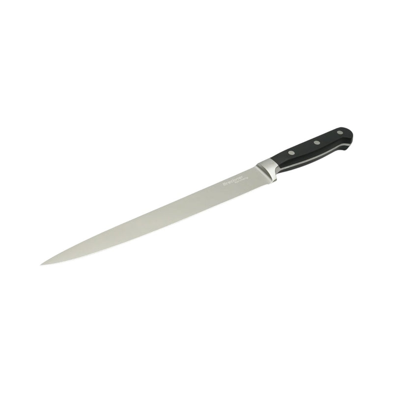 Coltello professionale per affettare da 25 cm, lama in acciaio 5Cr15MoV, manico in ABS nero Breckner Germany