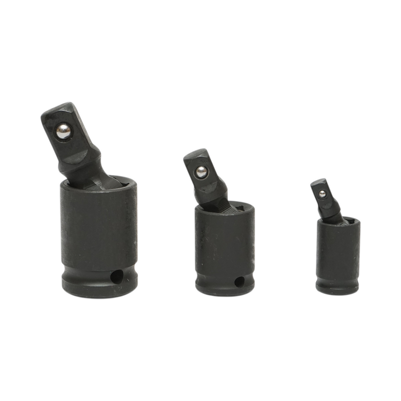 Set di 3 adattatori per giunto universale a impatto (attacco quadro da 1/2", 3/8", 1/4"), in acciaio Cr-Mo Breckner Germany
