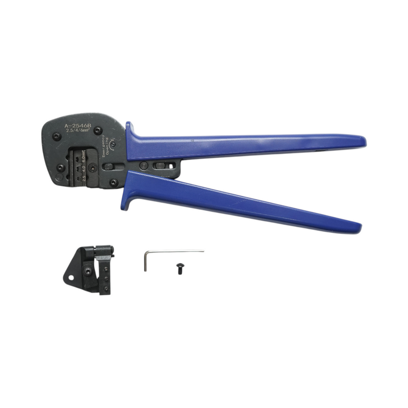 Pinza crimpatrice Longroad A2546B per connettori MC4 e cavi per pannelli solari (2,5–6 mm²)