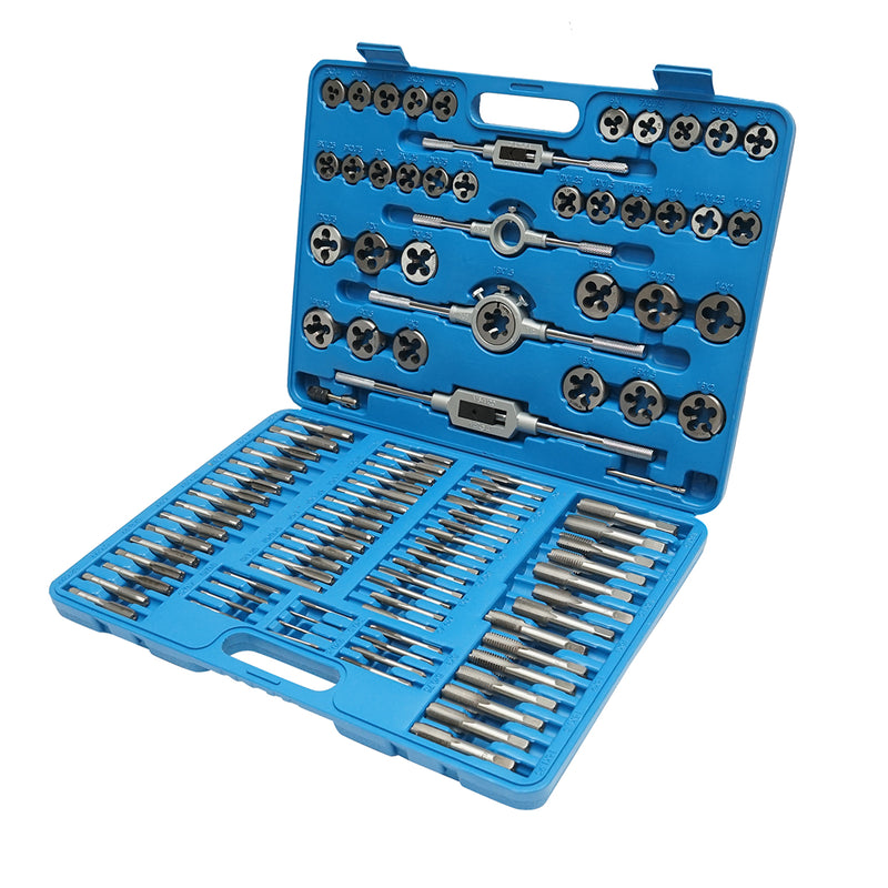 Set di maschi e filiere metrici M2-M18mm 110 pezzi Breckner Germany