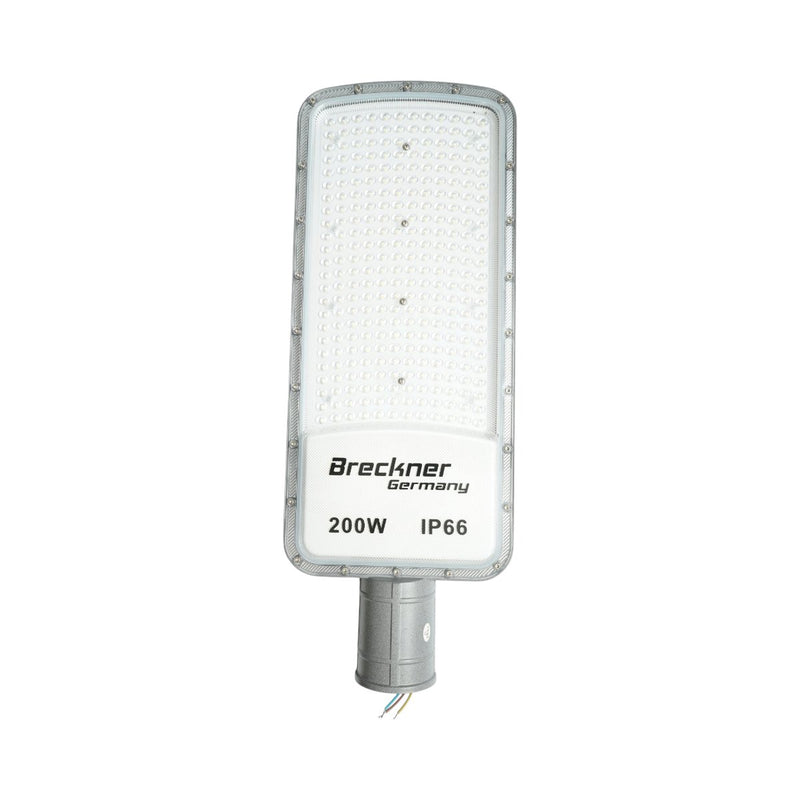 Lampione stradale LED da 200 W, 100-265 V, 6500 K, 22000 lm, montaggio su palo, 540x200x25 mm, IP66 Breckner Germany