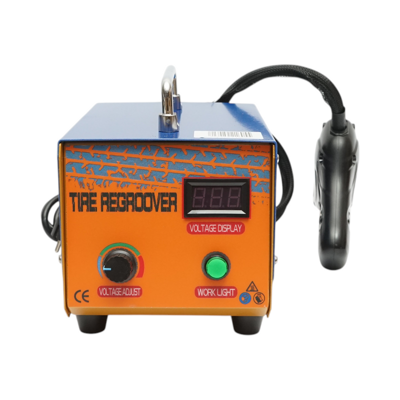 Scanalatore per pneumatici portatile da 1000 W e 220 V, dotato di display digitale, regolazione della tensione e 20 lame di tipo U e V incluse.