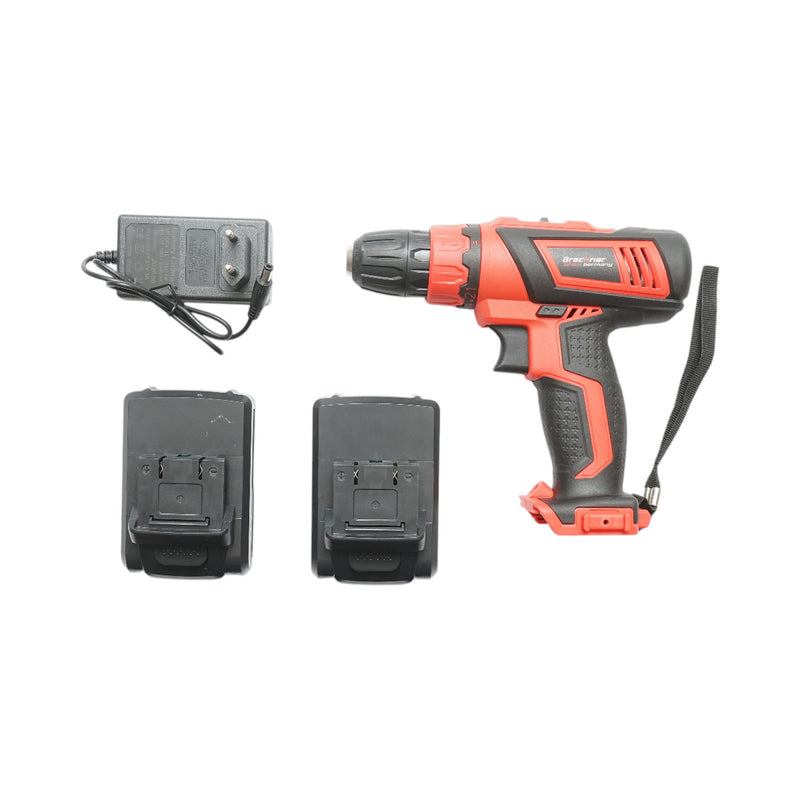 Avvitatore e trapano con 2 batterie al litio 21V/1,5Ah, coppia 29Nm, mandrino da 10mm, velocità 0-1350rpm Breckner Germany