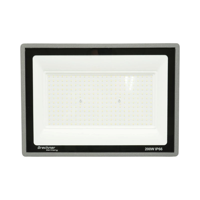 Proiettore LED 200W, 100-265V, 6500K, 20000lm, tipo flood, 375x270x30mm, IP66 Breckner Germany
