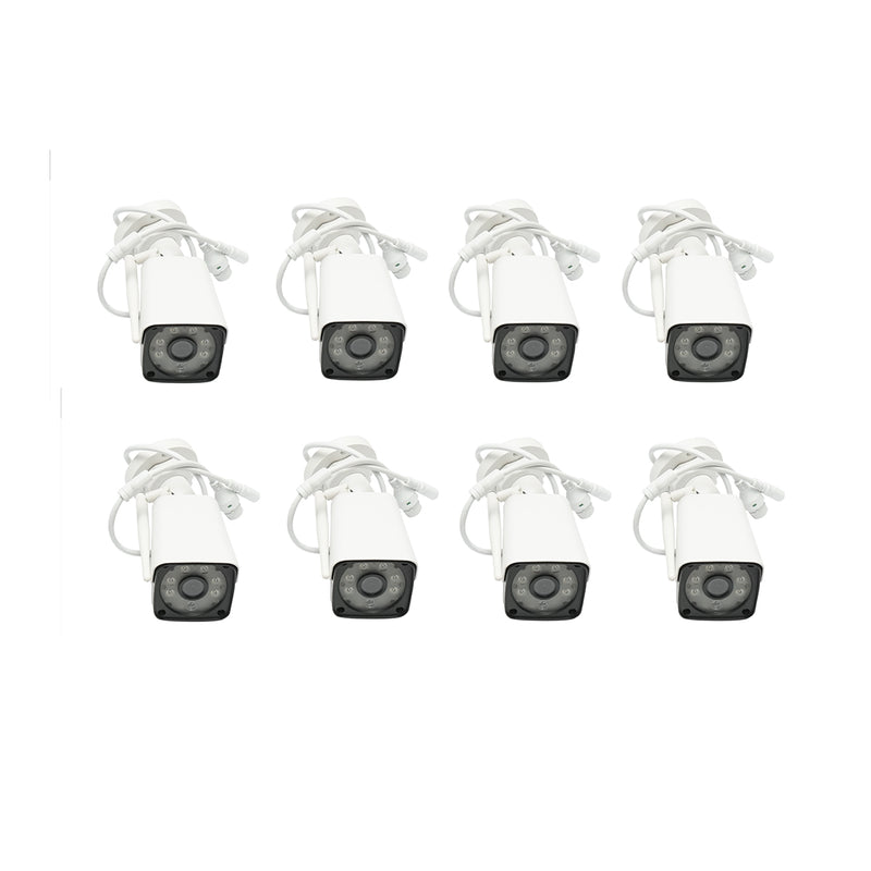 Sistema di videosorveglianza a 8 telecamere FHD da 3 MP, Wi-Fi P2P, telecamera PTZ rotante a 360° con sensore di movimento, allarme, visione notturna e app XMeye.