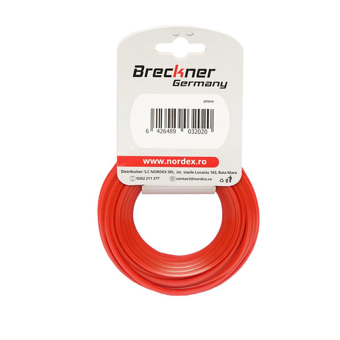 Filo per decespugliatore 2.4 mm x 15 mt, Filo Quadrato per Decespugliatore Breckner Germany