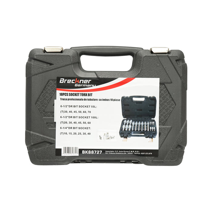 Kit punte torx professionali 18 pezzi Breckner Germany