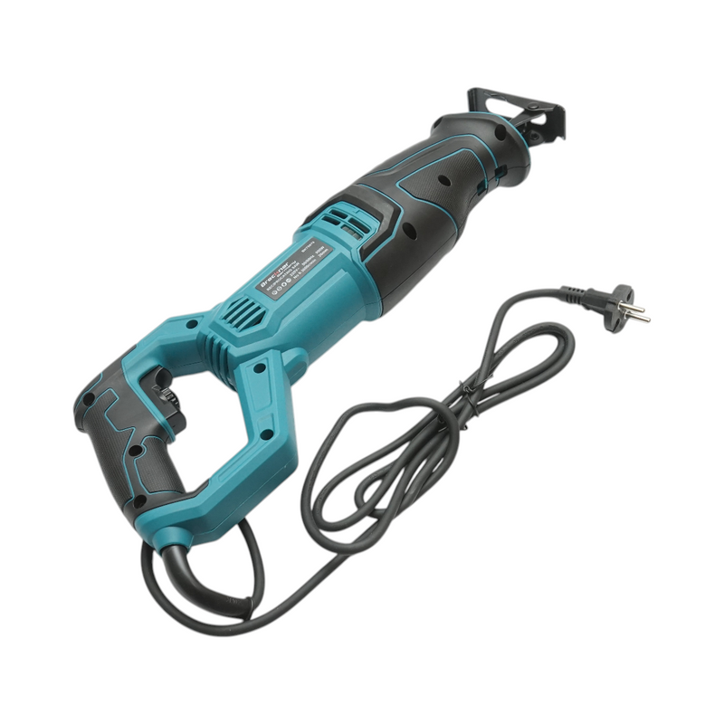 Sega elettrica alternativa a sciabola da 950 W, 220 V, corsa di 20 mm, velocità 0–3000 giri/min, 2 lame per legno e metallo. Breckner Germany