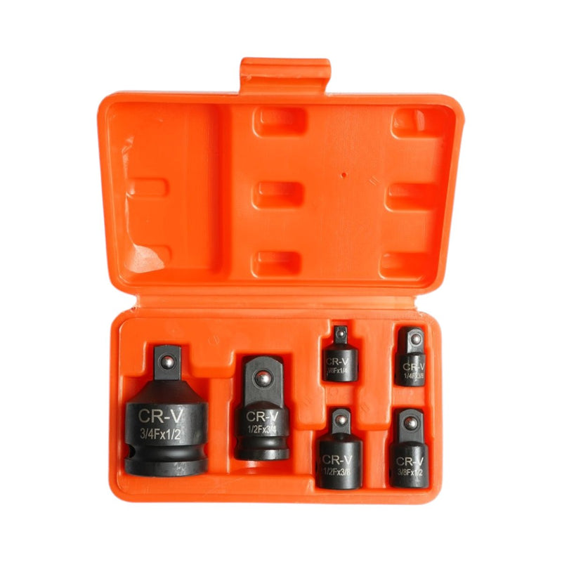 Set da 6 pezzi di adattatori/riduttori a cricchetto in acciaio Cr-V (attacco quadro da 1/4", 3/8", 1/2", 3/4") Breckner Germany