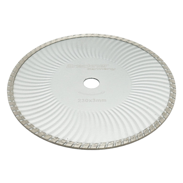 Disco diamantato continuo 230x3mm per taglio a umido/a secco di calcestruzzo e ceramica Breckner Germany