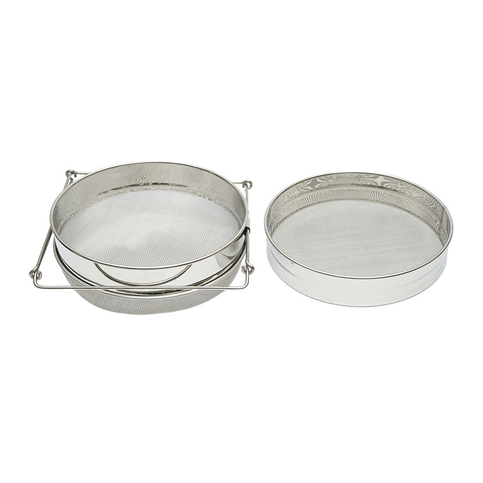 Setaccio doppio in acciaio inox per filtrare il miele, 235 mm