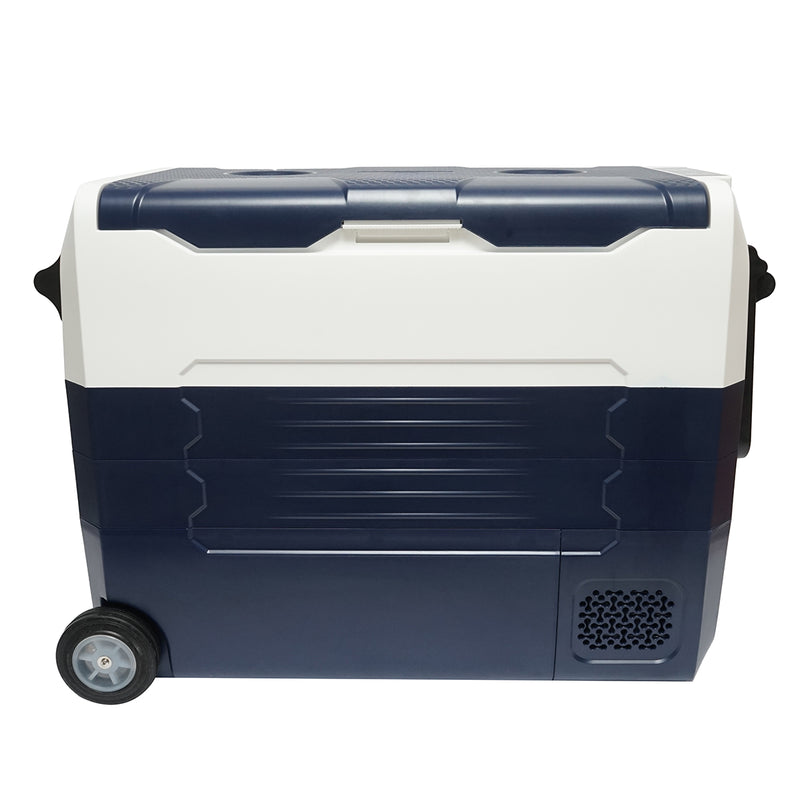 Frigorifero per auto 52L con compressore 12-24-220V, 45W tipo trolley 726x390x513mm