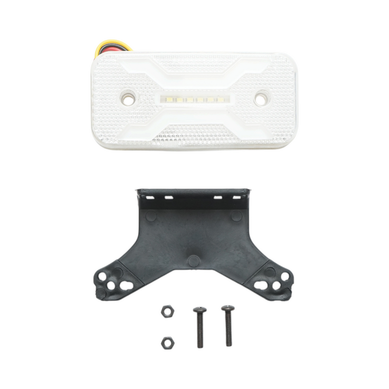 Luce di ingombro laterale a LED bianchi con staffa, 12V-24V, 2 funzioni, modello X NEON, 30 LED, 110x52x16 mm Breckner Germany