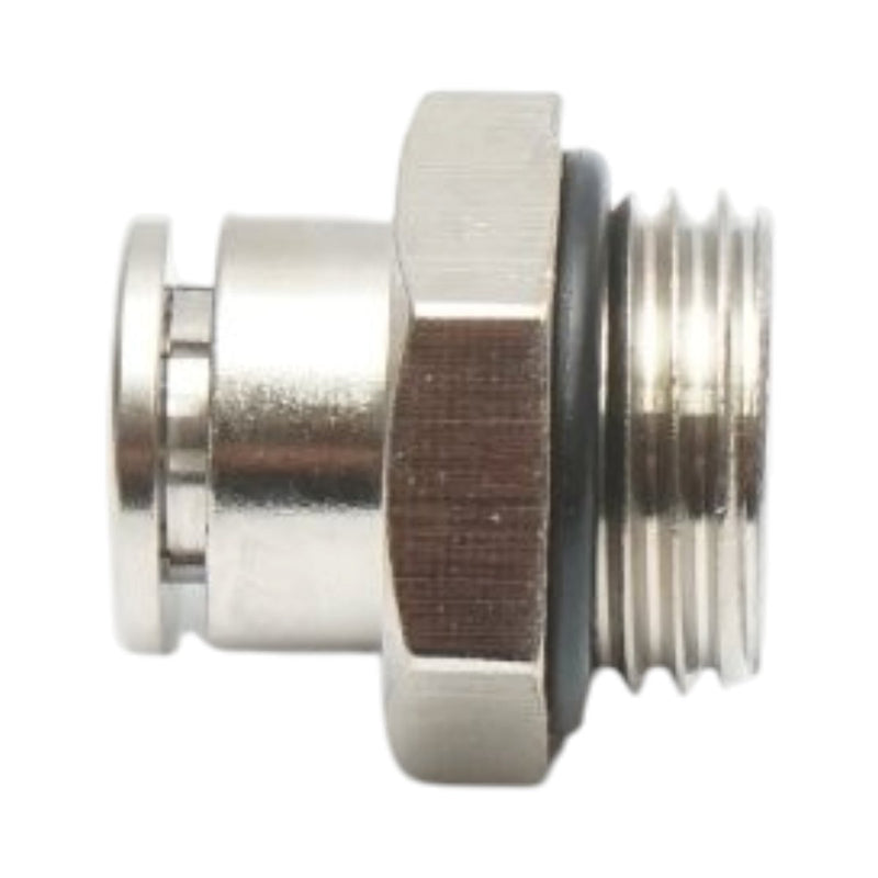 Raccordo rapido metallico diritto da 8 mm, filetto maschio M16