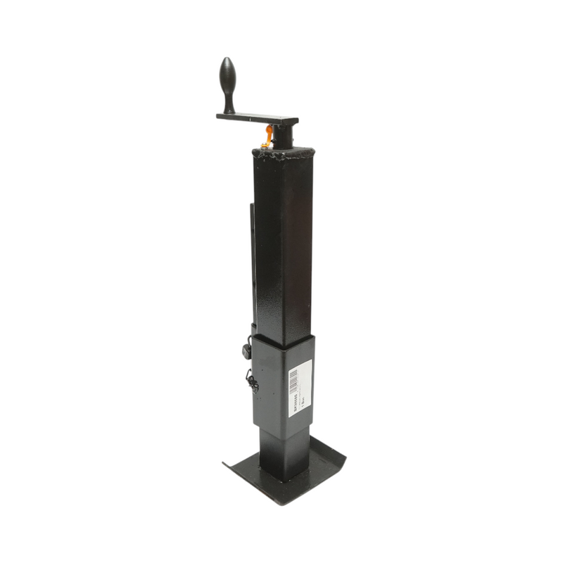 Piede di supporto regolabile per rimorchio con manovella (50 cm), montaggio laterale, tubo da 60 mm, carico massimo 6000 kg.
