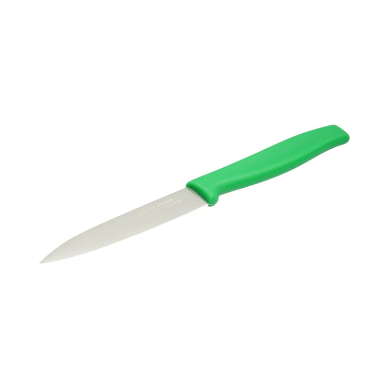 Coltello da pelatura 10 cm, lama in acciaio 5Cr15MoV, manico in PP verde. Breckner Germany