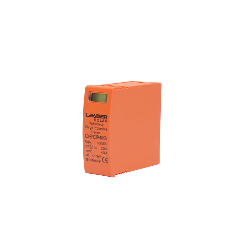 Set di 2 cartucce per scaricatore di sovratensioni Leader DC SPD 2P-40kA 500V