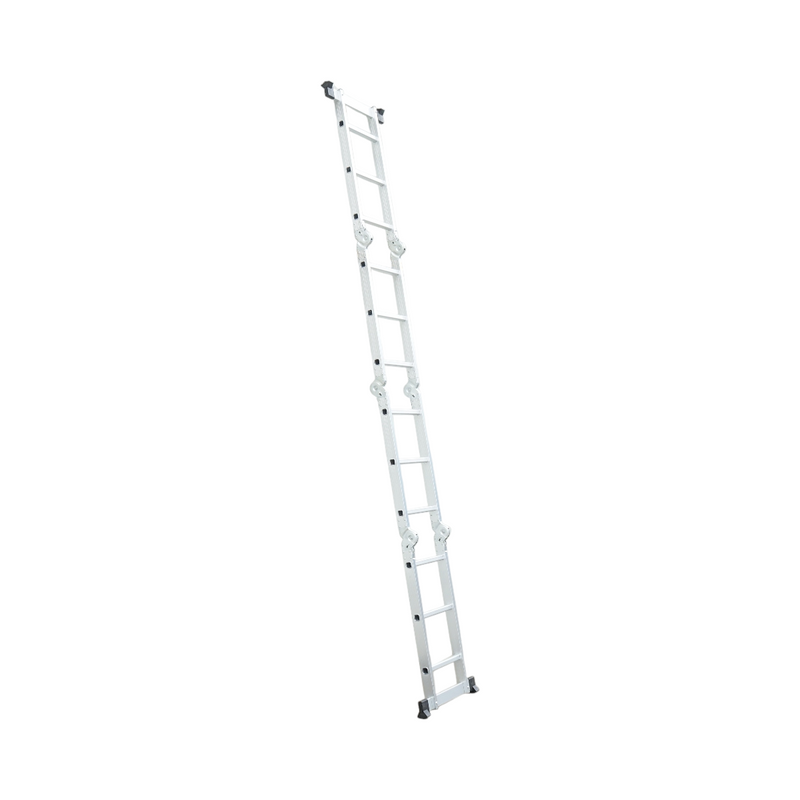 Scala multifunzione in alluminio da 3,7 m, 4x4 pioli, portata massima 150 kg