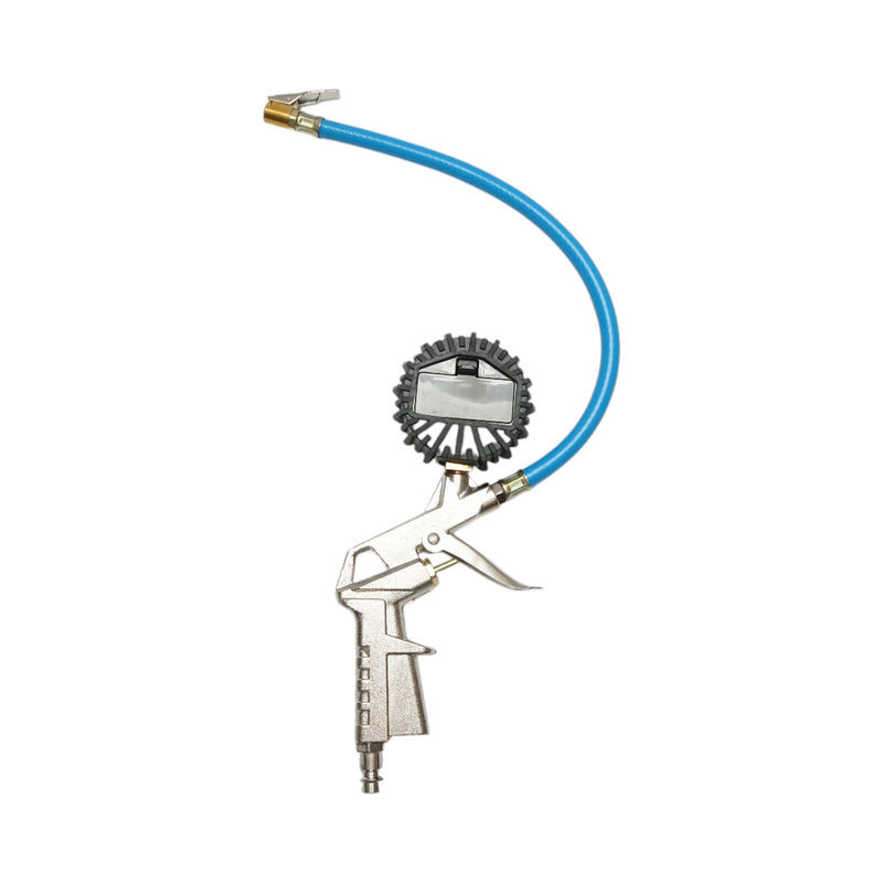 Pistola professionale per gonfiaggio pneumatici con tubo da 330 mm e manometro digitale 0-16 bar Breckner Germany