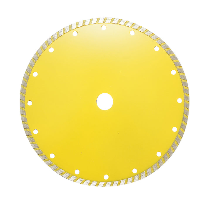 Disco diamantato sinterizzato turbo 230x22,23mm, max. velocità. 6600 giri/min, taglio a umido/a secco per pietra, arenaria, ceramica, marmo Crownman