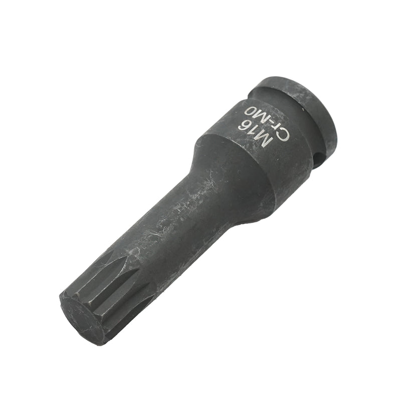 Chiave a bussola a percussione scanalata M16, 78 mm, 1/2 quadrato Cr-Mo