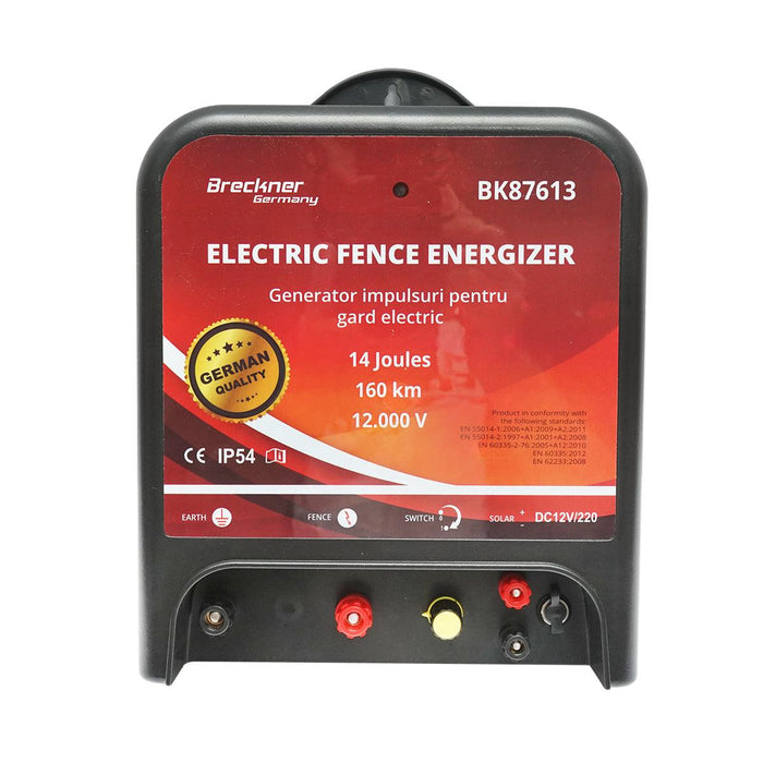 Elettrificatore a doppia alimentazione per recinto elettrico 12V - 220V 14 Joule 160km recinzione elettrica BRECKNER GERMANY