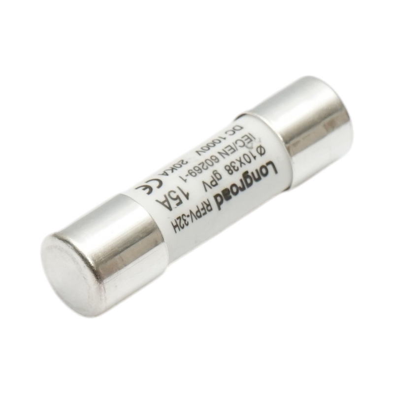 Fusibile cilindrico gPV Longroad RFPV-32H 10x38 mm, 15 A, 1000 V per impianti solari