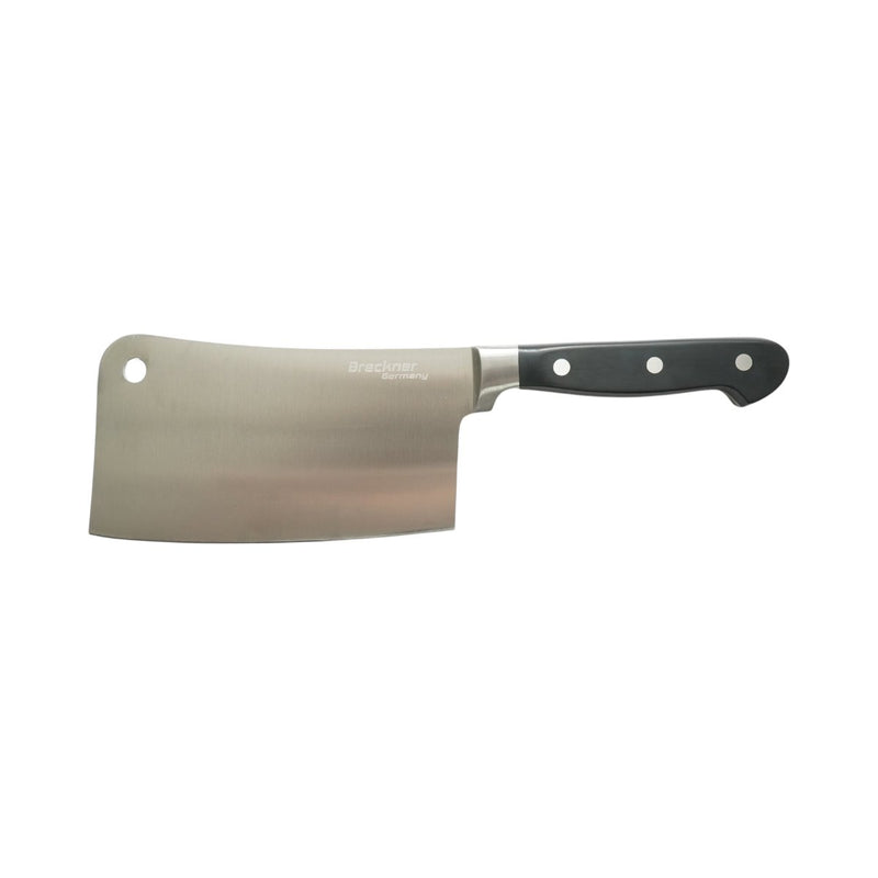 Mannaia professionale da 18 cm, lama in acciaio 5Cr15MoV, manico in ABS nero Breckner Germany