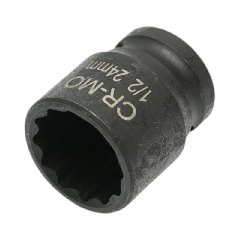 Bussola a impatto bi-esagonale da 24 mm/38 mm con attacco quadro da 1/2", in Cr-Mo Breckner Germany