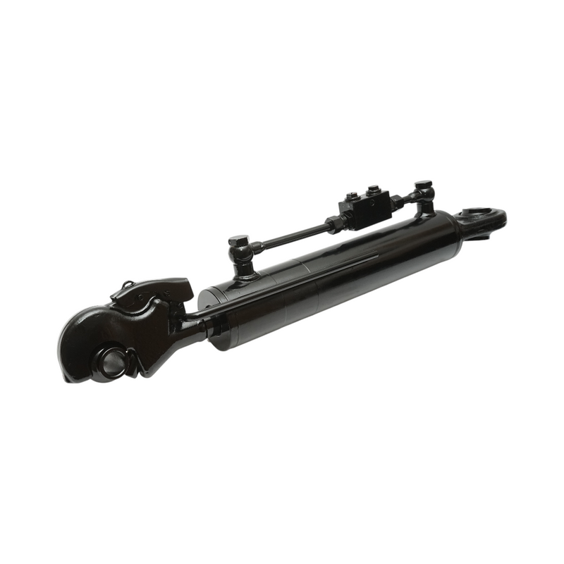 Tirante centrale idraulico regolabile 640–920 mm, categoria 2-2, con attacco rapido, corsa 280 mm, perno da 25,4 mm, stelo da 35 mm.