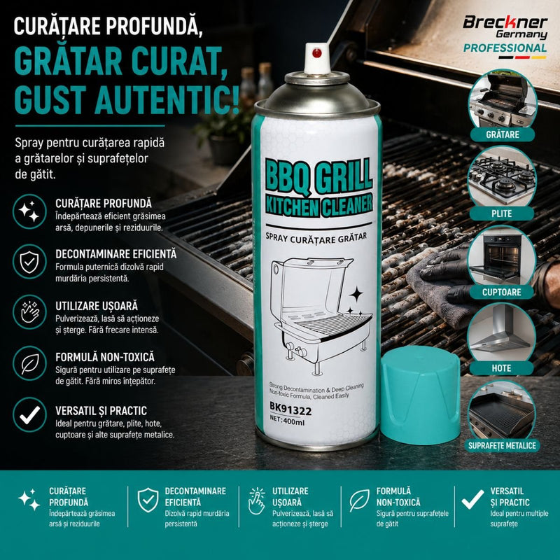 Schiuma detergente spray per griglia attiva da 400 ml Breckner Germany