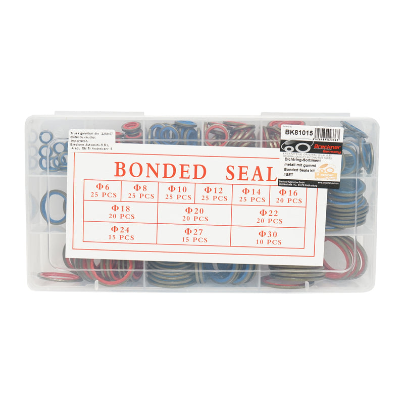 Set di guarnizioni in metallo e gomma (rondelle combinate) BSP 245 pezzi