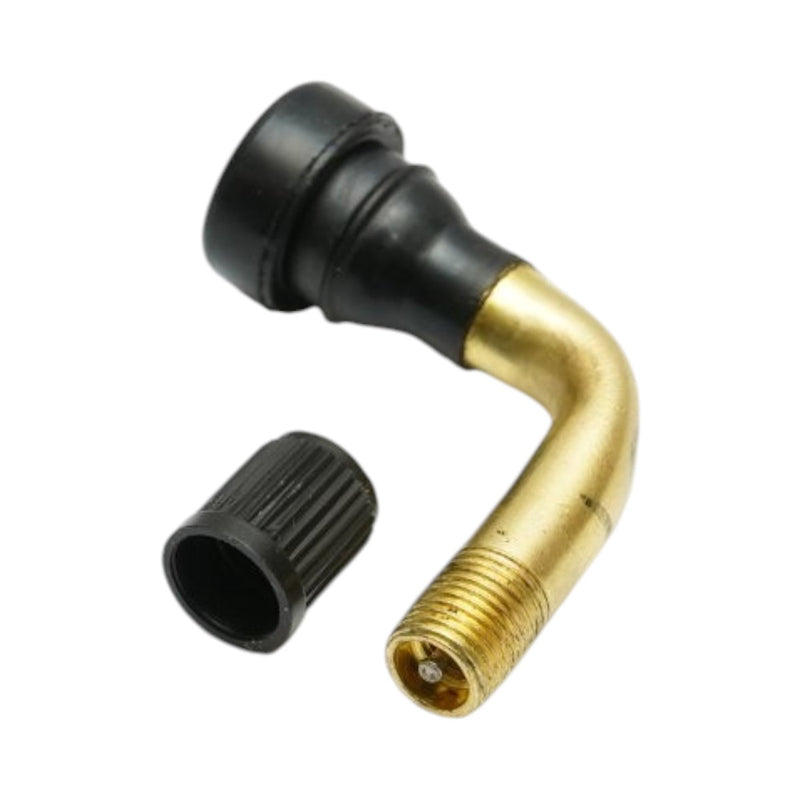 Valvola in alluminio a 90 gradi (PVR40) per cerchi tubeless di moto, scooter e monopattini elettrici.