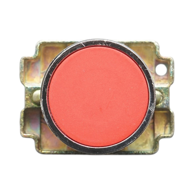 Pulsante in metallo rosso con ritorno 1NC, 400V/10A, LAY5 Breckner Germany