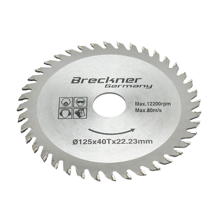 Disco circolare vidia per legno 125x1.2x22.23mm, 40 denti Breckner Germany