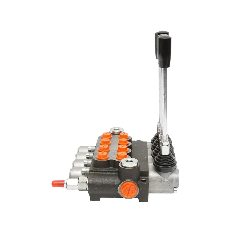 Distributore idraulico a 4 leve, portata 40L/min, con leva inclusa -15 /+80 Breckner Germany