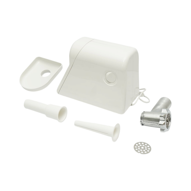 Tritacarne elettrico da 2000 W, 220 V, con lama in acciaio inox, accessorio per insaccati e 2 dischi in acciaio inox (da 5 mm e 7 mm) inclusi.