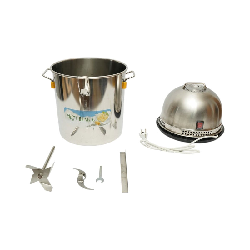Burrificatrice elettrica professionale 300W, 220V, contenitore inox 20L, lama passata pomodoro inclusa